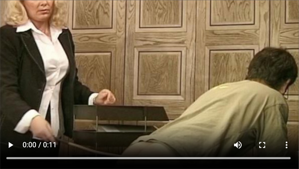 Miss Morgan runs her own business and has a unique way of disciplining her employees with hard spankings and canings..